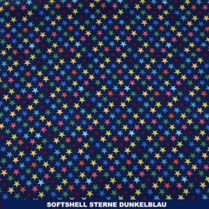 SOFTSHELL bunte Sterne dunkelblau