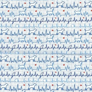 Tierarzt 2 (EKG mit Tieren auf weiss)